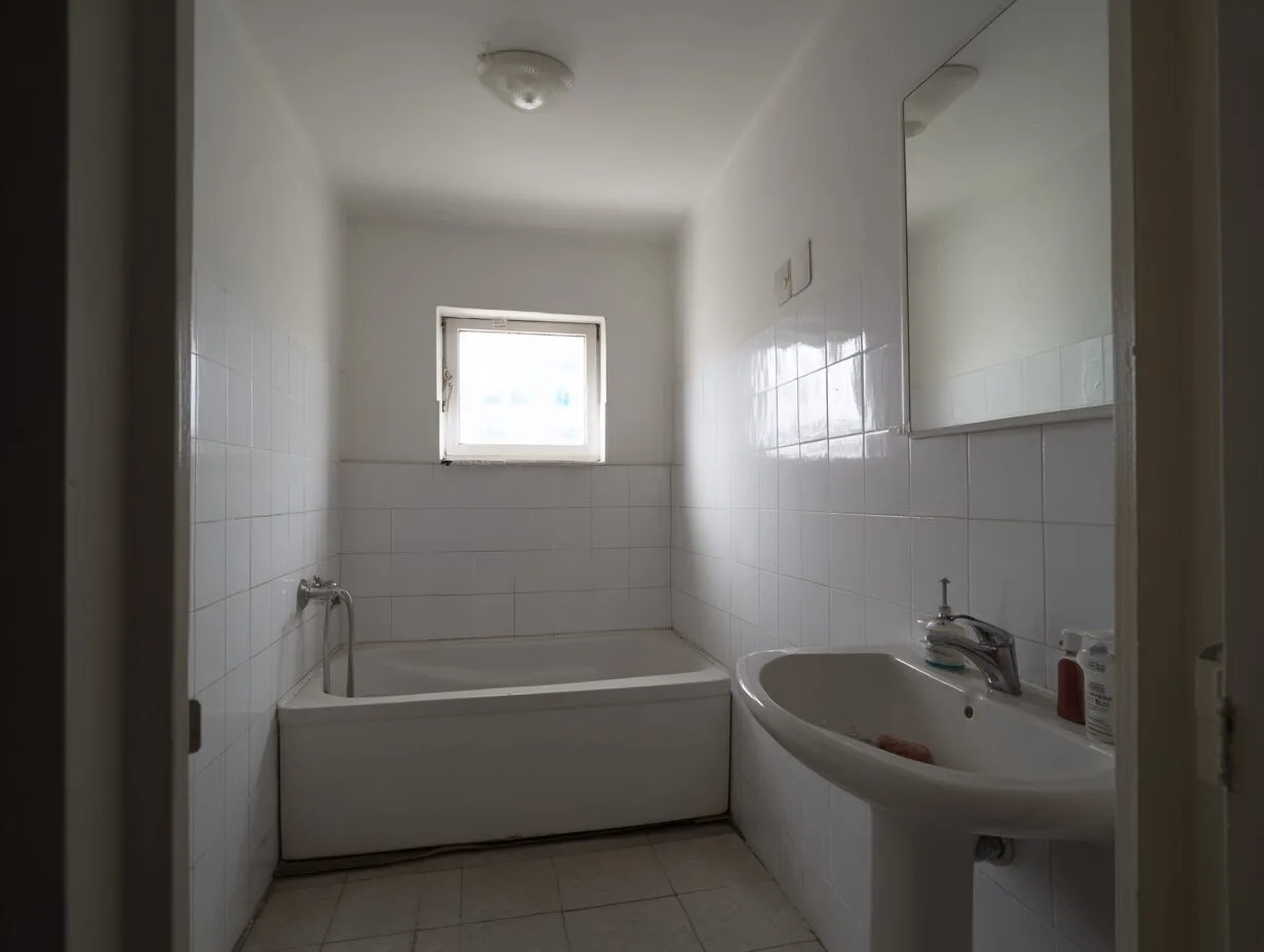 Antes: Reforma de baño moderno en el Centre