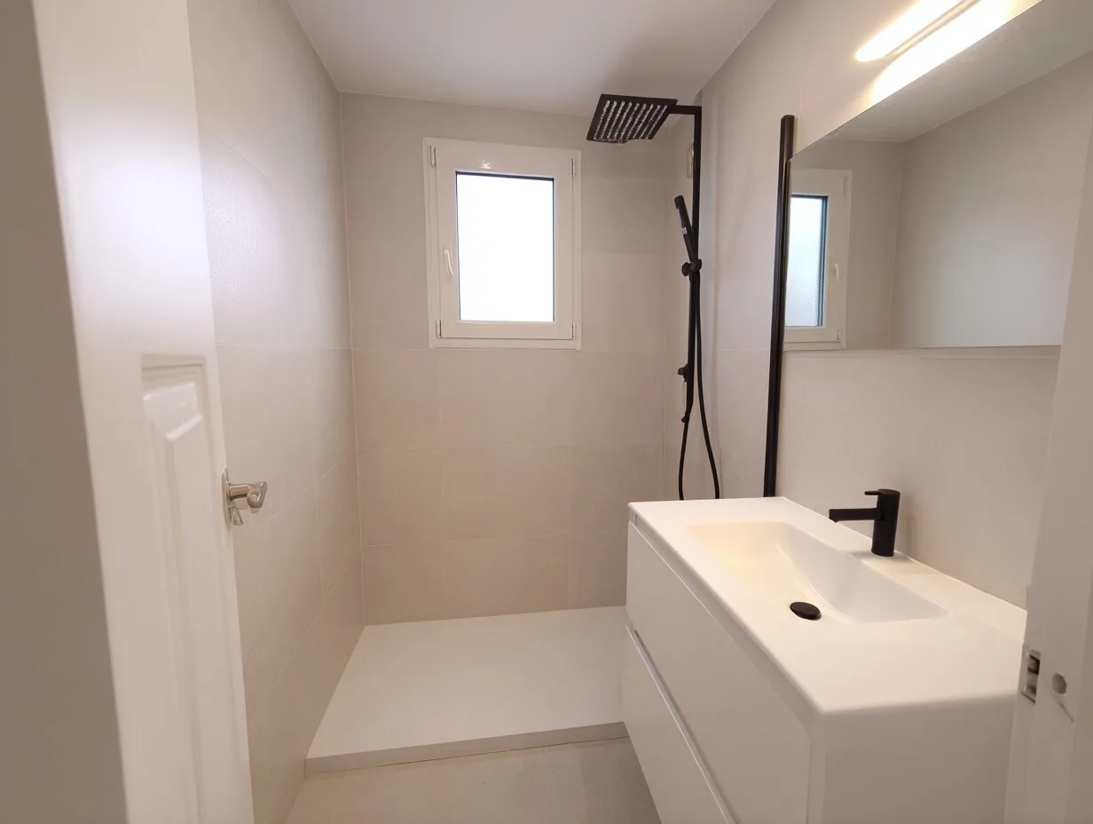 Después: Reforma de baño moderno en el Centre