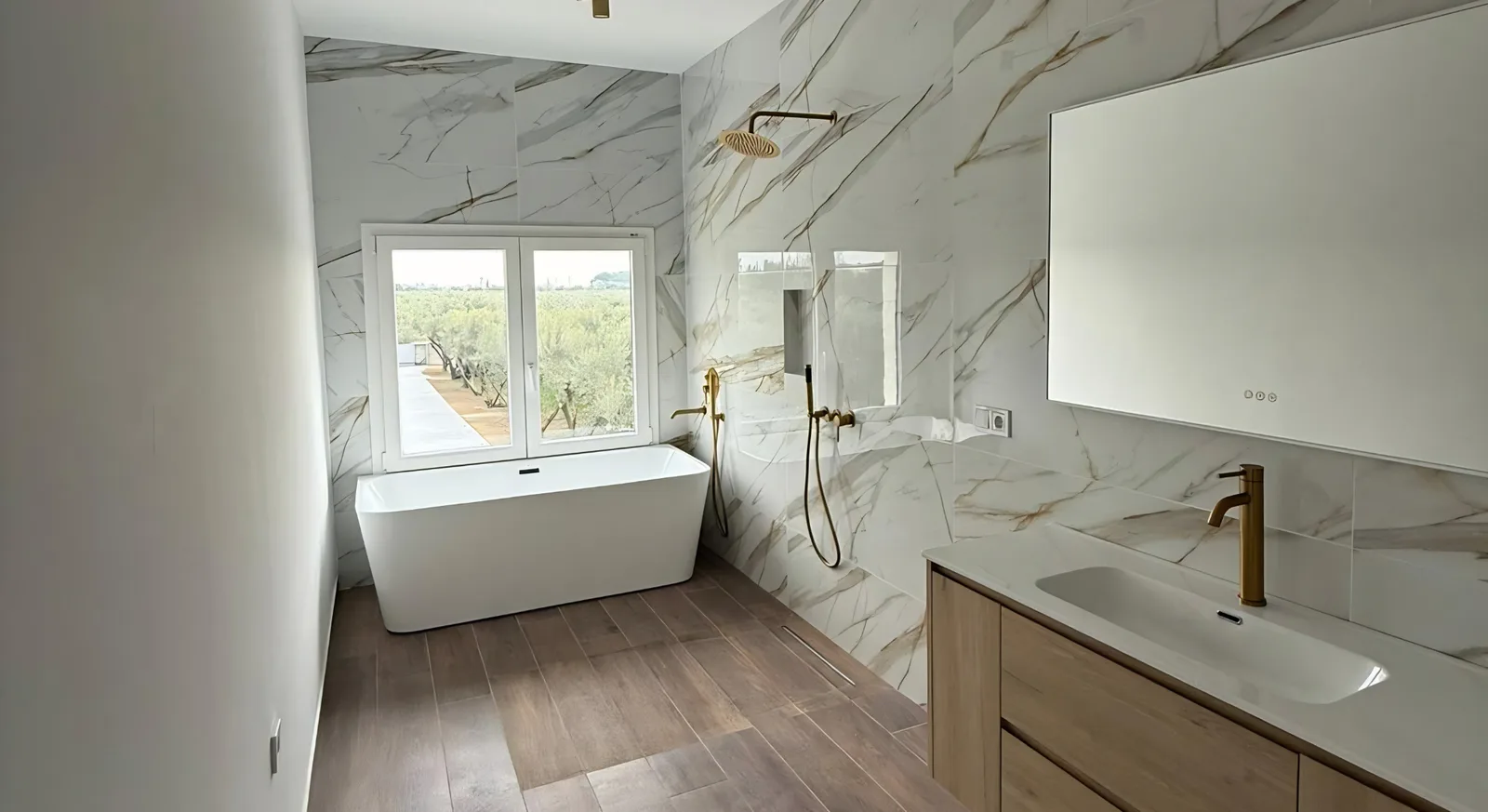 Reforma de baño en Mataró con plato de ducha